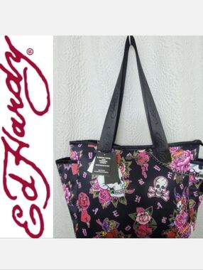 ☠️Ed Hardy⚘️Canvas Lunch Tote